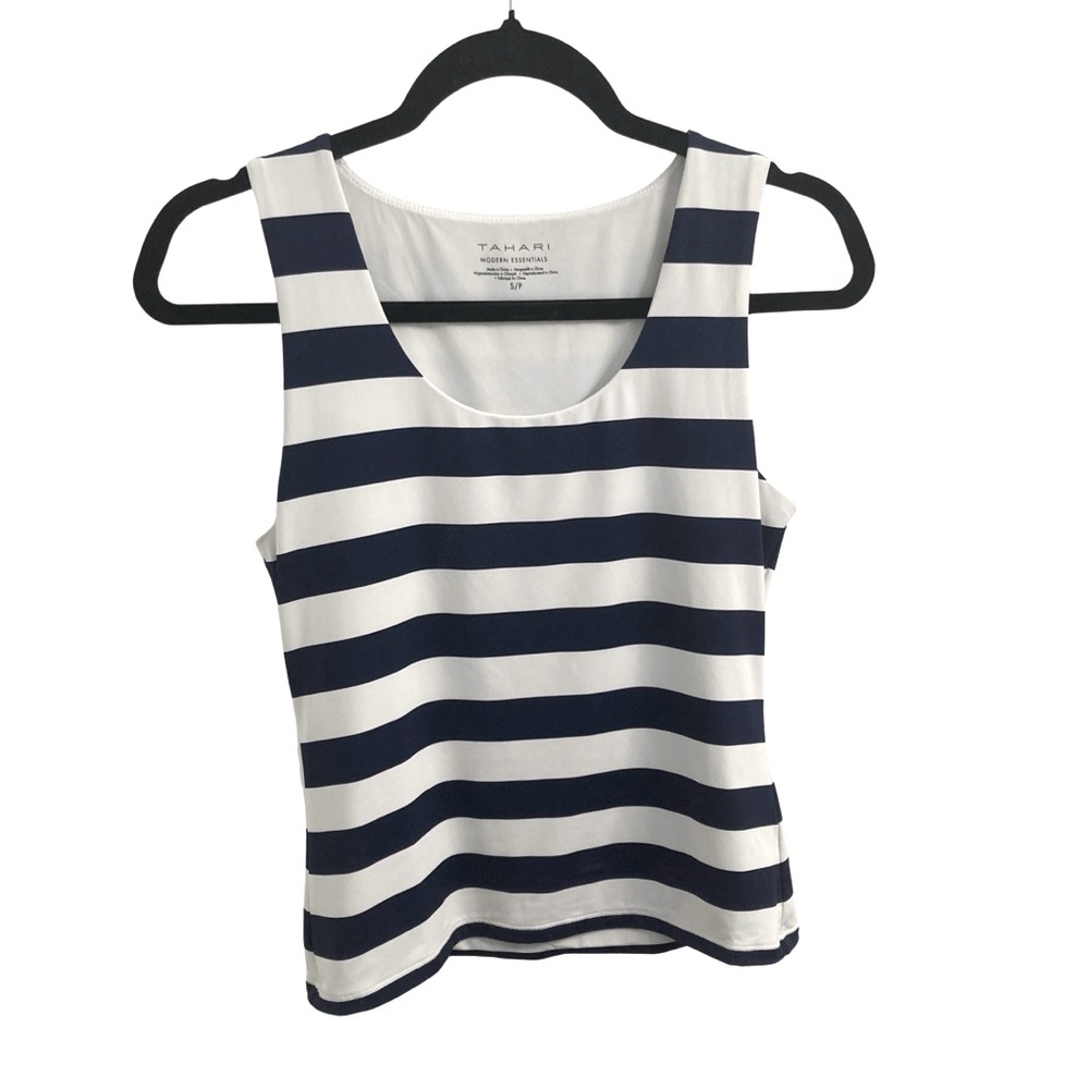 Tahari Nautical Striped Tank Top Size S/P